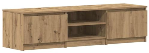 vidaXL Meuble TV chêne Artisanal 140x40x36 cm Bois d'ingénierie, Support TV, Meuble télé, Meuble multimédia, Banc TV, Meuble HiFi