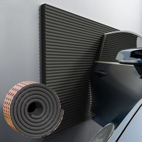 Garagen Wandschutz Garage Selbstklebend, für Auto Türkantenschutz, Garagen-Wandschutz Wandpolsterung, Kantenschutz Garage für Autotüren, Kann Geschnitten Werden Schaumstoff(Schwarz,200 cm x 20 cm)