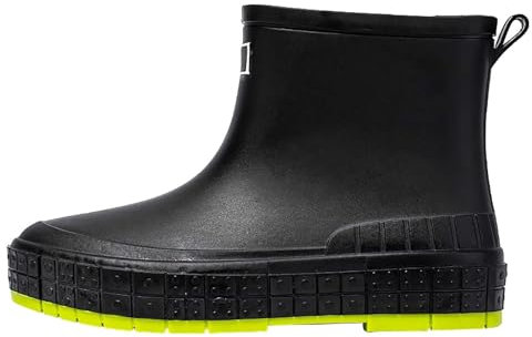 Dasfsagh Stivali Da Acqua Donna Alte Impermeabili Antiscivolo Stivali da Acqua di Moda Nuovi stili per le donne Stivali Alti Stivali da Acqua Donna Alte, Nero , 36 EU