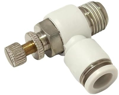 Supkancl 1PC Weiß Einstellbare Schnell Anschluss SL4-M5 SL6-01 8-02 03 Fluss Regelventil Schnell Stecker Pneumatische Fittings(SL4-01)