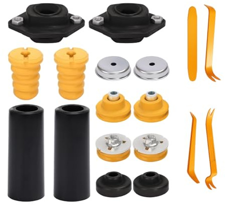 Flewdart ​Domlager ​​Federbeinstützlager Stoßdämpfer hinten Reparatursatz für E81 E82 E84 E87 E88 E90 E91 E92 E93, Anschlagpuffer Anschlaggummi Blattfeder Gummianschlag 33526768544, 3353676734, 335067