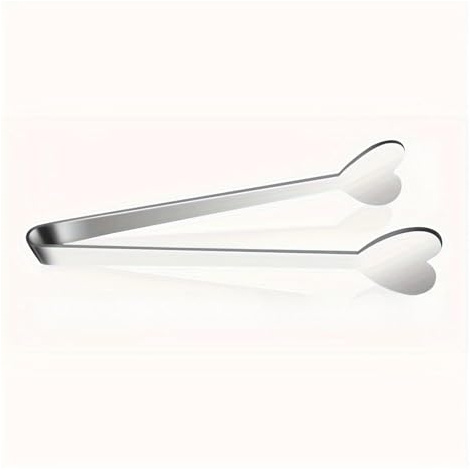 Ofenbesteck Heart Shaped Mini Tongs - Stainless Steel Small Tongs for Serving Food, Cooking, Appetizers, Ice Cubes, Fruits, and Sugar
