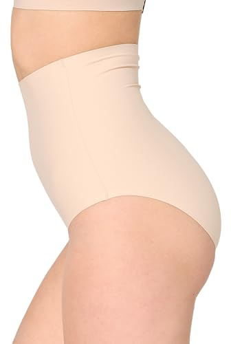 Nur Die Contour Highwaist Slip Shapewear – Figurformende Bauchweg Miederhose mit hohem Bund Medium Shaping Damen Unsichtbar & Figur-Formend Flacher Bauch Unterhose Damen
