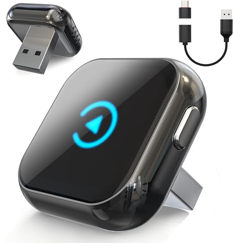 Verbesserter 2-in-1 CarPlay Wireless Adapter mit Instant 2-Phone Switch für Apple CarPlay/Android Auto,Plug & Play, Bluetooth 5.3 und Wi-Fi 6, verzögerungsfrei, automatische Verbindung