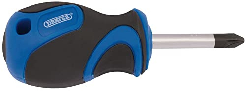 Draper 48929 Number 2 PZ Type Screwdriver with Soft Grip Handle, 38mm , Blue