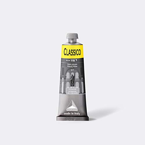 Maimeri Classico 60 ml Extra Fine Artist Oil Colour, Colour Primary Yellow