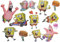 alles-meine.de GmbH 12 TLG. Set: Wandtattoo/Sticker + Fensterbilder - Spongebob Schwammkopf - Wandsticker Aufkleber für Kinderzimmer - Jungen Mädchen Seestern Robert Patrick Ga..