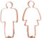 Restroom Sign People Men and Women Cookie Cutter Set