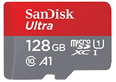 Carte Mémoire microSDXC SanDisk Ultra 128GB. Vitesse de Lecture Allant jusqu'à 100MB/S, Classe 10, U1, homologuée A1 - FFP