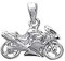 NKlaus massiver Biker 925er Sterlingsilber Silber Motorrad Ketten Anhänger Herren 19x11mm 5049