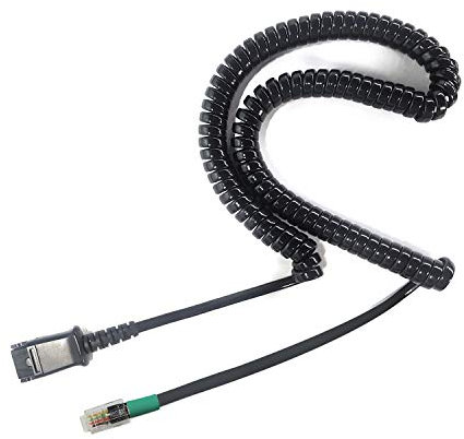 IPD U10P-S Bottom Adapter Cable with RJ09 Jack Compatible with Plantronics and headsets for All Yealink,Snom,Panasonic & LG IP Phones