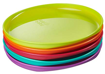 Vital Baby Nourish Perfectly Simple Plates - Toddler Feeding Plates - Bright Colours - BPA, Phthalate, Latex Free - Durable - Ideal for Toddlers – Microwave/Dishwasher Safe, 5pk