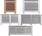 AVC Designs Kensington Radiator Storage Cover Modern MDF Wood White Grey Horizontal Slat Living Room Bedroom Hallway Cabinet (Medium Grey)