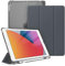 FINTIE Custodia per iPad 10.2 Pollici 9a / 8a / 7a Generazione (2021 2020 2019) con Built-in Pencil Holder - Sottile Leggero Semi-Trasparente Cover Case con Auto Sveglia/Sonno, Grigio