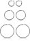GoldChic Huggie Creolen Damen Schwarze Ohrringe Set Edelstahl Rundohrringe 30MM/50MM/70MM Piercing Ohr Helix Piercings Ohrschmuck
