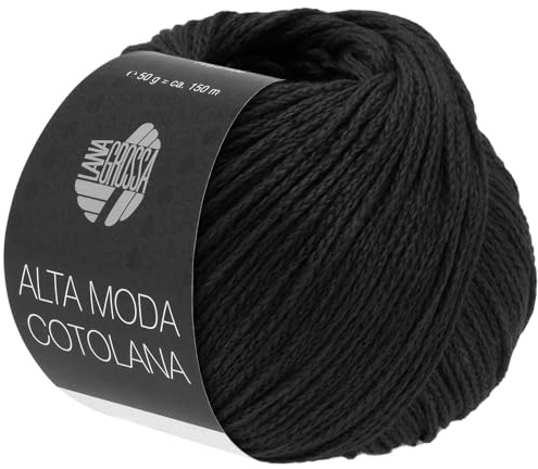 LANA GROSSA Alta Moda Cotolana | Edles Kettengarn aus 45% Schurwolle (Merino superwash), 45% Pima Baumwolle & 10% Polyamid| 50g Wolle zum Stricken & Häkeln | 150m Garn FB 17