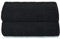 GLAMBURG Baumwolle 2er-Pack Oversized Badetuch-Set 70 x 140 cm, große Badetücher, Ultra saugfähig, kompakt, schnell trocknend und leicht, Schwarz