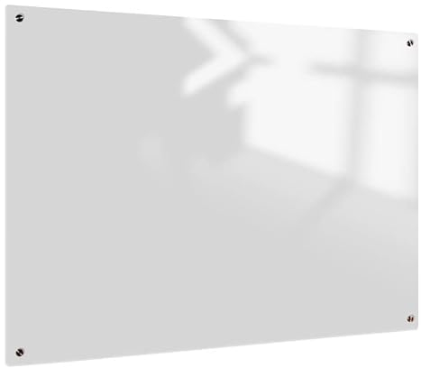 Tableau Blanc Verre Solid Blanc Magnétique 120x240 cm | Tableau blanc SAM creative | Tableau blanc design en verre