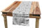 ABAKUHAUS nordisch Tischläufer, Viking Runen und Talismane, Esszimmer Küche Rechteckiger Dekorativer Tischläufer, 40 x 180 cm, Dunkelgrau Weiß