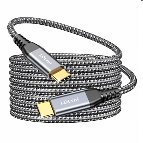 LDLrui Câble USB C de 3 m, vidéo UHD 4K, charge rapide PD 100 W, transfert de données 20 Gbit/s, cordon USB 3.2 Gen 2 x 2 pour iPhone 15, MacBook Pro, Oculus Quest 2, moniteurs USB-C, moniteurs