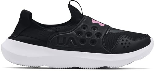 Under Armour UA GGS Runplay Straßen-Laufschuh, Black/White/Pacific Purple, 38.5 EU