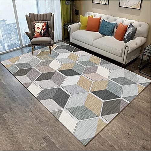 Xiaosua Kayoom Teppich Grau Teppich Wohnzimmer grau unscharf Joop Teppich 200X300CM Teppich XXL 6ft 6.7''X9ft 10.1''
