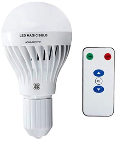 EBILUN 7W E27 LED Bombilla De Emergencia Inteligente Recargable Bombillas De Iluminación Para El Hogar Bombilla De Emergencia Multifunción Ahorro De Energía Iluminación (Luz blanca cálida)