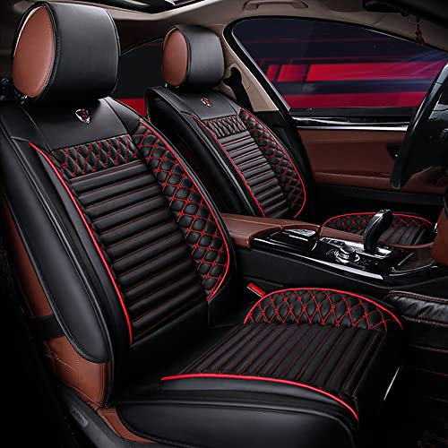 Maipula Allwetter-Autositzbezug Für BMW X1 X2 X3 X3M X4 X5 X6 Kunstleder Autositzbezüge 5 seat Schwarz Rot