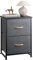 Nicehill Nightstand for Bedroom with Drawers, Small Dresser, Bedside Furniture, Night Stand End Table with Storage Drawers for Bedroom, Dark Grey