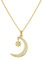 ASGEMSFJ Gold Moon Necklace for Women 14K Moon and Star Pendant Dainty Trendy Gold Chain Necklace Jewelry Gift for Girls