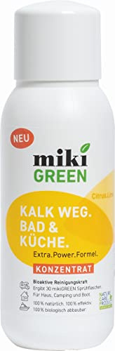 mikiGREEN Kalk weg.Bad & Küche | Kalkentferner | Extra.Power.Formel | 100% biologisch abbaubar