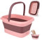 DEANIC Foot Spa, Foot Bath with Massager, Collapsible Pedicure Bowl with Carry Handle, Footspa for Women and Men, Foot Soak Bowl (Pink)