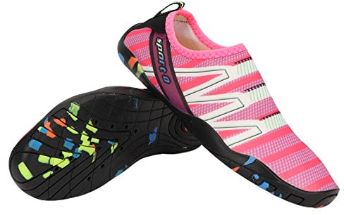 Huairdum Wasserschuhe, Rosafarbene, Schnell Trocknende Schuhe, Atmungsaktiv für den Strand (Größe 36)