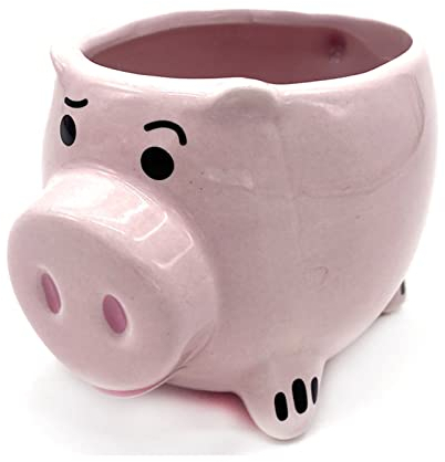 Tazza di Ceramica di Maiale Carino, Tazza di Caffè di Maiale di Ceramica Tazza di Tè D'acqua Tazze di Figurine Fatte a Mano del Fumetto 3D Tazza di Forma Animale Divertente Per Caffè Latte