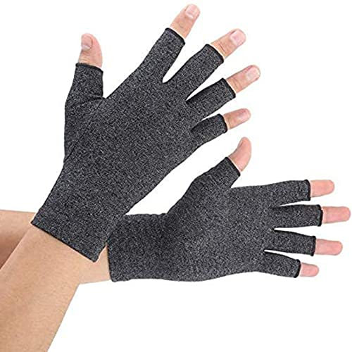 LingFei Kupfer-Kompressionshandschuhe für Arthritis, beste Kupfer-Handschuhe für Arthritis-Hände, Arthritis-Finger, Karpaltunnel, Computertypisierung, Handunterstützung. Fingerlos für Damen und Herren