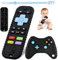 Anneau Dentition Bebe Silicone, 3 Pcs Jouets de Dentition avec Attache-sucette, Jouet Dentition Bébé Manette de jeu Télécommandée pour Bébés pour Nouveau-nés Cadeaux pour Bébé 6-12 Mois (Noir)…