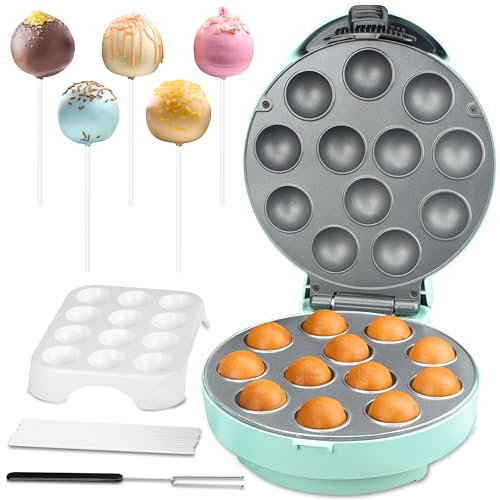 Baker's Friend BF-CPM01 Cake Pop Maker, Plastic Metal, Aquamarine