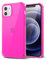 Svanove for iPhone 12 Pro Case & iPhone 12 Case Clear, Neon Bright Vibrant Color, Transparent Jelly Protective Silicone Phone Case for Women Girly Cute, Thin Slim Soft Flexible TPU Bumper, Hot Pink
