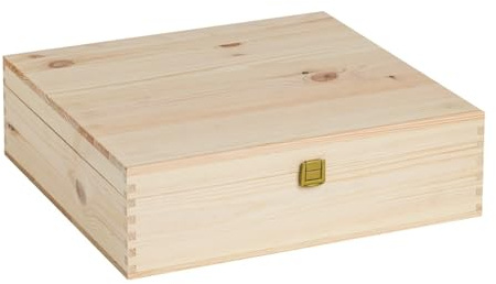 Cassette in legno|4 Bottiglie 750 ml |Misura Interna 35,5X33,9X9,3 |Custodia/Contenitore Vino/Birra|Per Compleanni Matrimoni Eventi ART. TCOF4