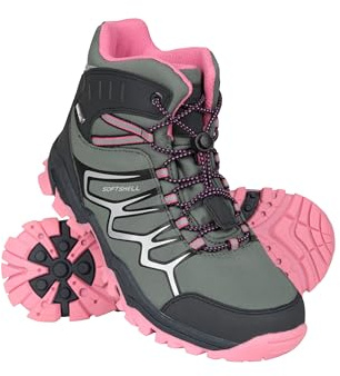 Mountain Warehouse Softshell Kinderstiefel Bequem Schwimmen Surfen Jungen Mädchen Dunkel Khaki Kinder-Schuhgröße 32 DE
