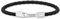 THOMAS SABO 3 Lederarmband in Schwarz Silber 925 Sterlingsilber, Geschwärzt, Leder A2149-682-11
