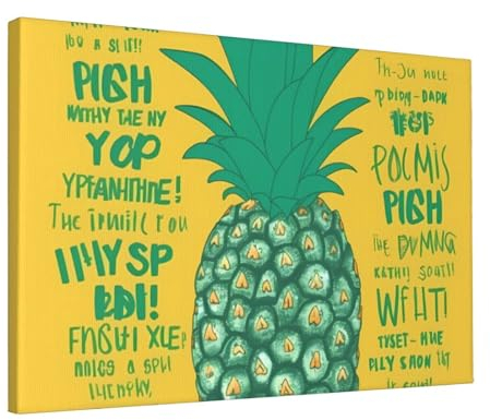 NKQSOAUH Poster mit Psych Ananas-Zitat, Leinwand, Wandkunst, Gemälde, 30,5 x 45,7 cm, ungerahmte Dekorationen, Gemälde, Wanddekoration für Schlafzimmer, Wohnzimmer, Zuhause, Büro