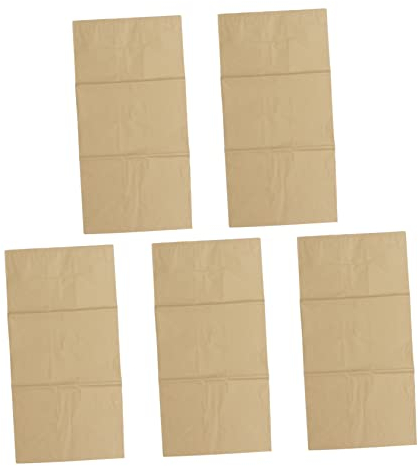 BESPORTBLE 5 Pièces En Papier Kraft De Jardinage Sacs à Ordures Ménagères De Déchets De Feuilles Faveur De Noël Poubelle Portable Absorbant L'huile Universel Pelouse