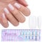 BTArtbox Square Press On Nails Nageltips 150 Stück Tips Für Gelnägel Full Cover Nail Tips Medium, XCOATTIPS with Tip Primer Cover, White Nägel Tips für Nail Extensions Nail Art