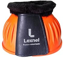 Rubber Bell Boots, Durable Bell Boots for Horse – Superior Hoof Protection and Comfort (Orange, Large)