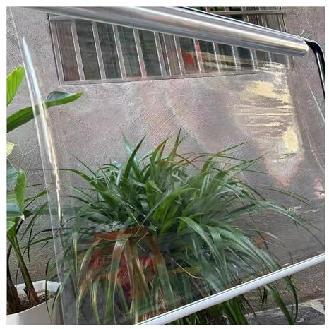 QWEASDF Tende A Rullo PVC Trasparente,Antipioggia Tende Avvolgibili per Finestre,Plastica in PVC Tapparella Avvolgibile Antipolvere, con Raccordi,Larghezza X Altezza(W120*H140cm/W47.24*H55.11in)