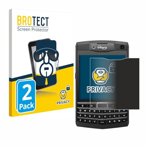 BROTECT Blickschutzfolie für Unihertz Titan | 2 Stück Anti-Spy Displayschutz Made in Germany Outdoor-Handys Privacy Screen Protector Blaulichtfilter Klare Folie