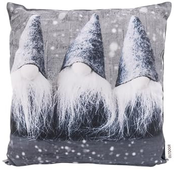 CB Home & Style Outdoor Garten Kissen Wasserabweisend 45 x 45 cm Weihnachten Winter (Wichtelgrau)
