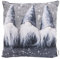 CB Home & Style Outdoor Garten Kissen Wasserabweisend 45 x 45 cm Weihnachten Winter (Wichtelgrau)