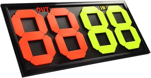 Tabellone di sostituzione del calcio a LED per atleti di calcio o tabellone di sostituzione del tempo di recupero/infortunio, display bifacciale, tabellone segnapunti manuale per partite sportive (8